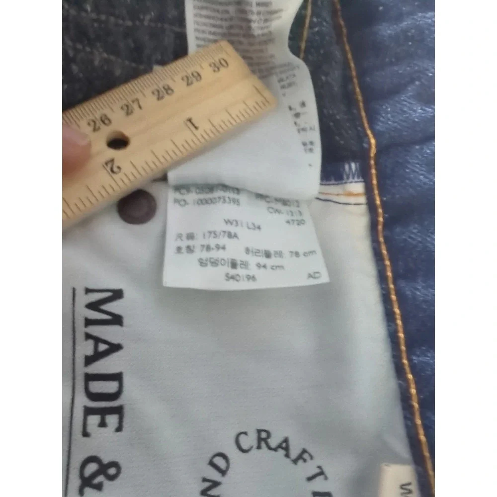 Levi's Made & Crafted Tack Slim Selvedge Jeans 31x34 Nova Blue Italy LMC Premium